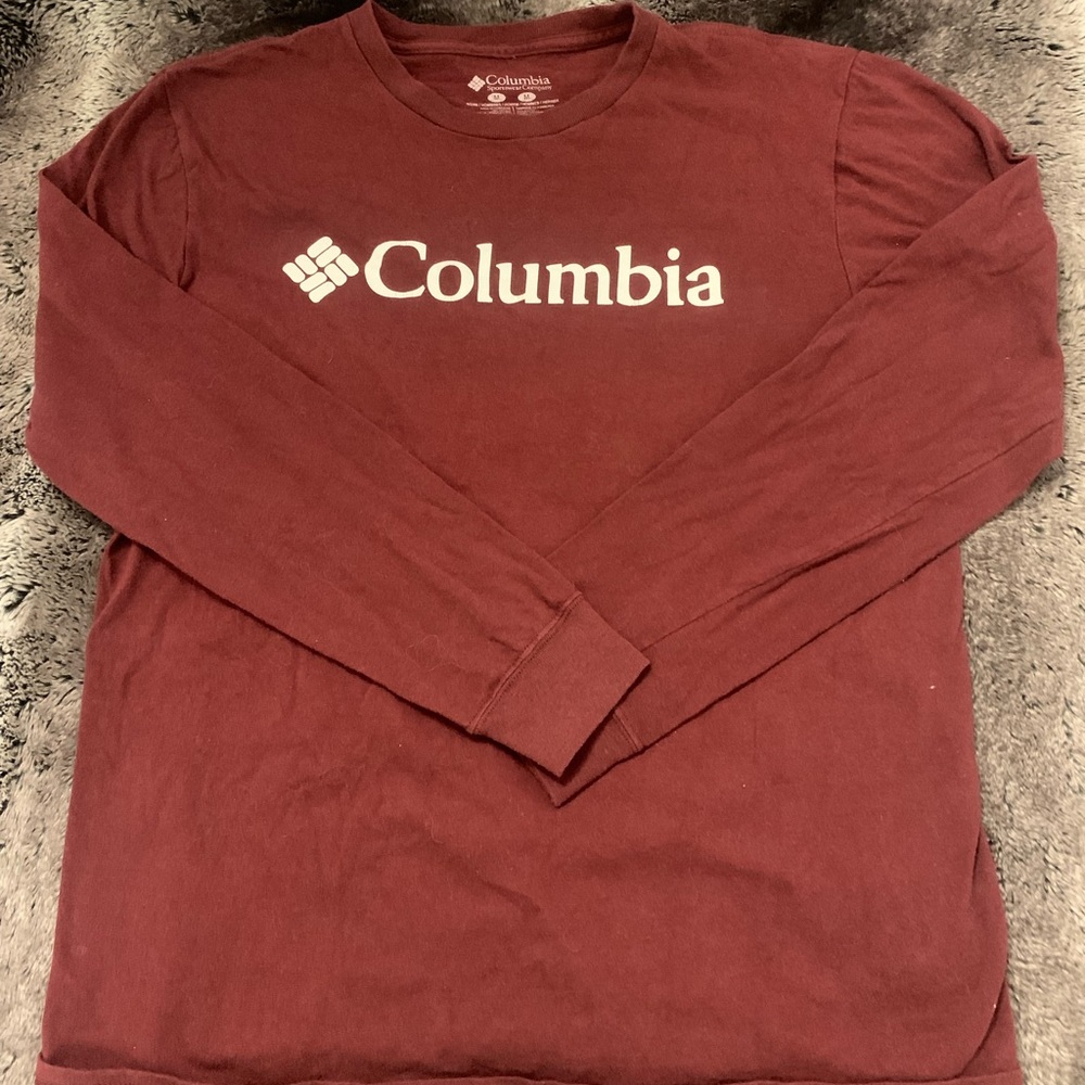 Columbia shirt red and white